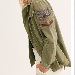 Free People Military Shirt Jacket